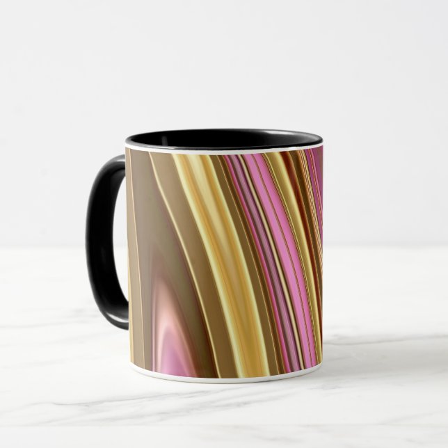 Abstract elegant fluid liquid marble flow texture mug (Front Left)