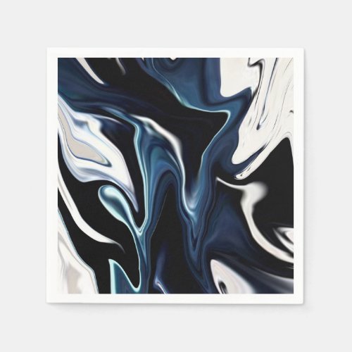 Abstract elegant fluid liquid marble flow texture napkins