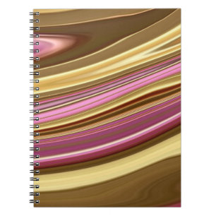 Abstract elegant fluid liquid marble flow texture notebook
