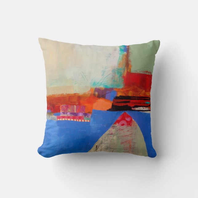 Abstract Elegant mixed Colorful painting pattern  Throw Pillow (Front)