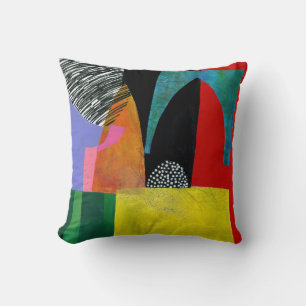 Abstract Elegant mixed Colorful painting pattern Throw Pillow