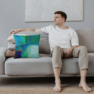 Abstract Elegant mixed Colorful painting pattern Throw Pillow
