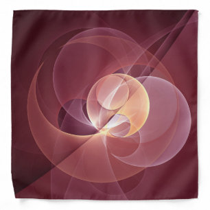 Abstract Elegant Modern Wine Red Fractal Art Bandana