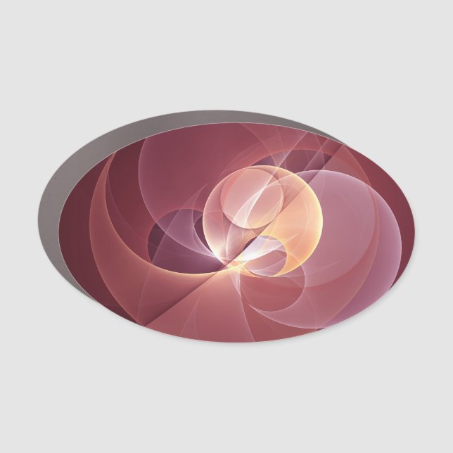 Abstract Elegant Modern Wine Red Fractal Art Car Magnet (Front)