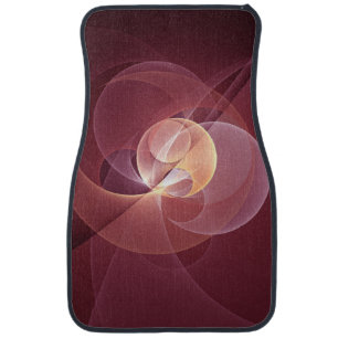 Abstract Elegant Modern Wine Red Fractal Art Car Mat