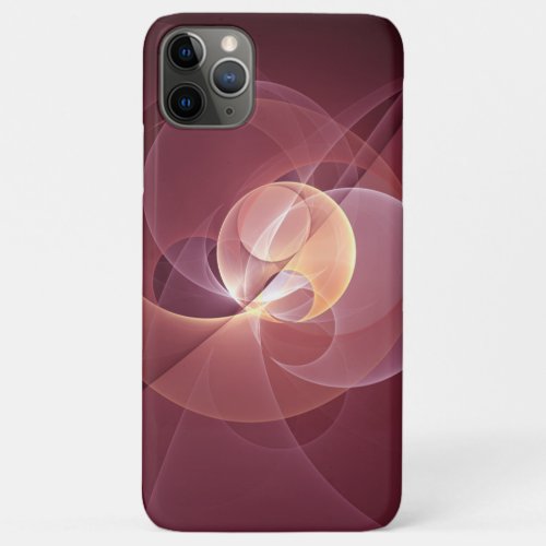 Abstract Elegant Modern Wine Red Fractal Art iPhone 11 Pro Max Case