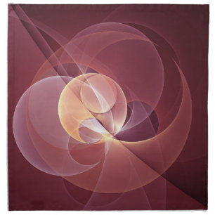 Abstract Elegant Modern Wine Red Fractal Art Cloth Napkin