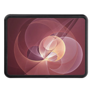 Abstract Elegant Modern Wine Red Fractal Art Hitch Cover