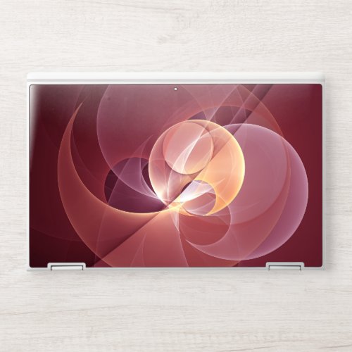 Abstract Elegant Modern Wine Red Fractal Art HP Laptop Skin