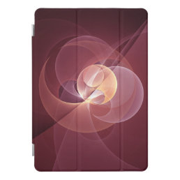 Abstract Elegant Modern Wine Red Fractal Art iPad Pro Cover