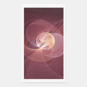 Abstract Elegant Modern Wine Red Fractal Art Paper Guest Towels