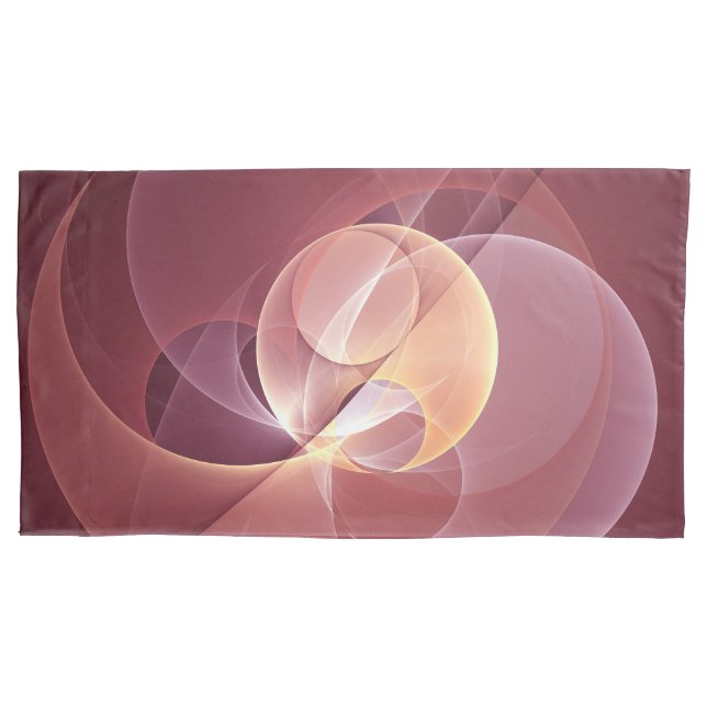 Abstract Elegant Modern Wine Red Fractal Art Pillow Case (Front)
