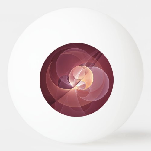 Abstract Elegant Modern Wine Red Fractal Art Ping Pong Ball