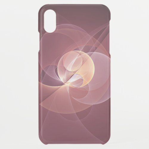 Abstract Elegant Modern Wine Red Fractal Art iPhone XS Max Case