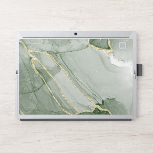 Abstract Elegant Ombre gold glitter Marble HP Laptop Skin