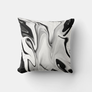 Abstract elegant retro colors digital fluid throw pillow