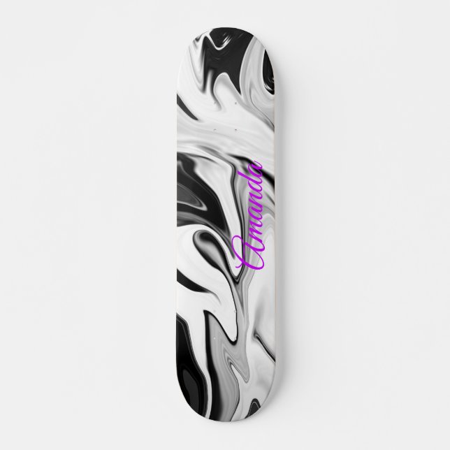 Abstract elegant retro colors  skateboard (Front)