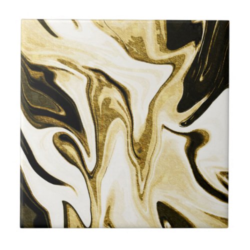 Abstract elegant retro digital fluid liquid marble ceramic tile