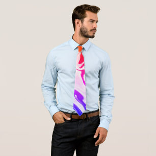 Abstract, elegant, retro, rainbow neck tie