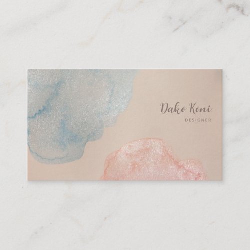 Abstract Elegant Shimmery Watercolor Business Card