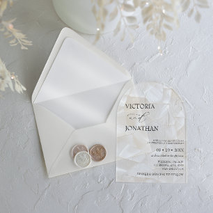 Abstract Elegant Simple Wedding Acrylic Invitations