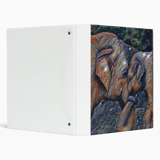 Abstract Elephant 3 Ring Binder (Background)
