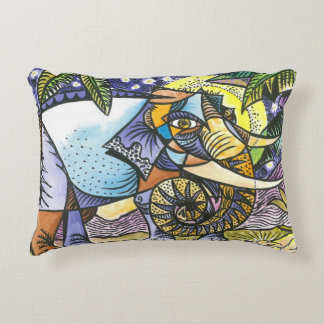 Abstract elephant accent pillow