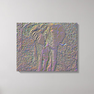 Abstract Elephant Canvas Print