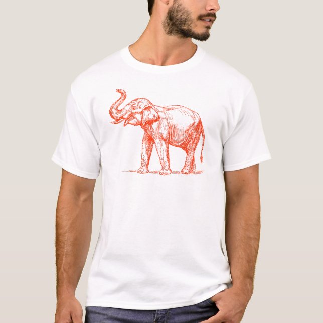 Abstract Elephant Design T-Shirt (Front)