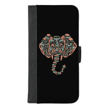 Abstract Elephant iPhone 8 Plus/7 Plus Wallet Case