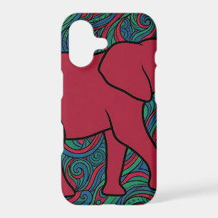 Abstract Elephant Silhouette Jewel iPhone Cases