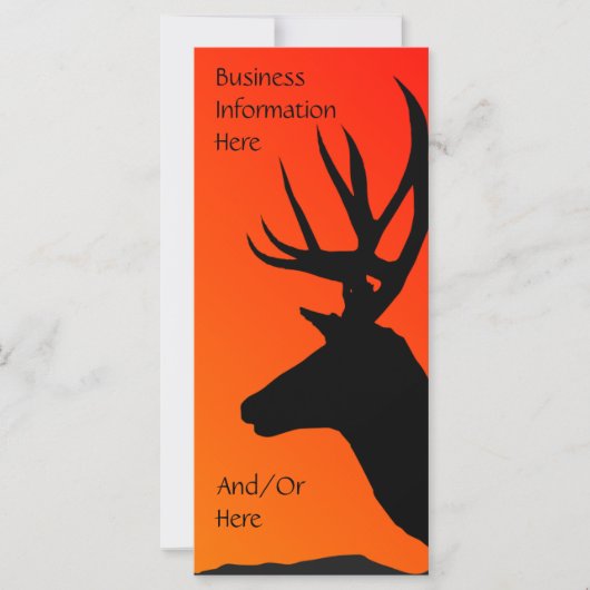 Abstract Elk Head Bookmark Rack Card (Front)