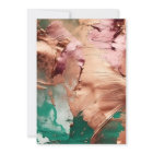 Abstract emerald green rose gold wedding