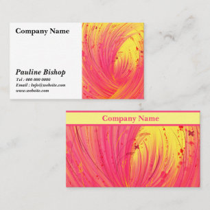 Abstract Enchanted Garden Pink Yellow Business Card