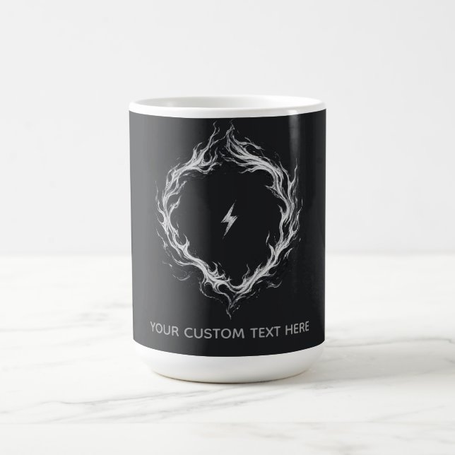 Abstract Energy Circle  – Customizable Text Coffee Mug (Center)