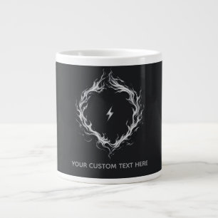 Abstract Energy Circle – Customizable Text Giant Coffee Mug