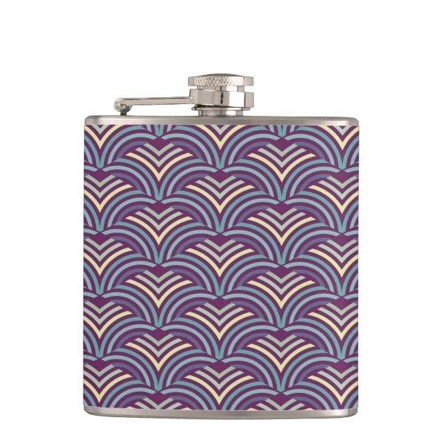 Abstract ethnic background 2 hip flask (Front)