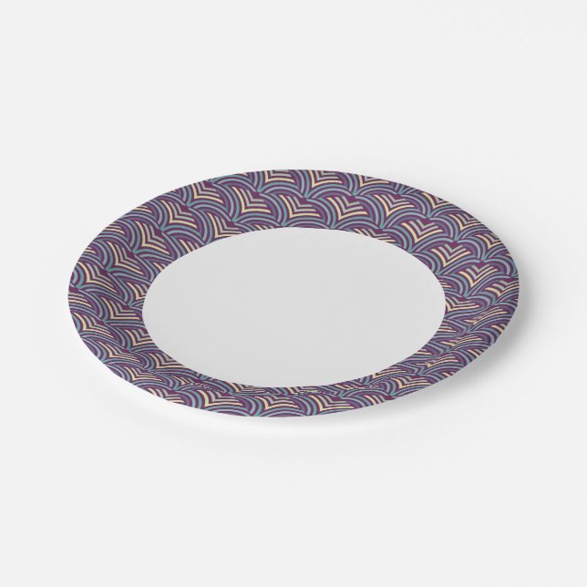 Abstract ethnic background 2 paper plates (Angled)