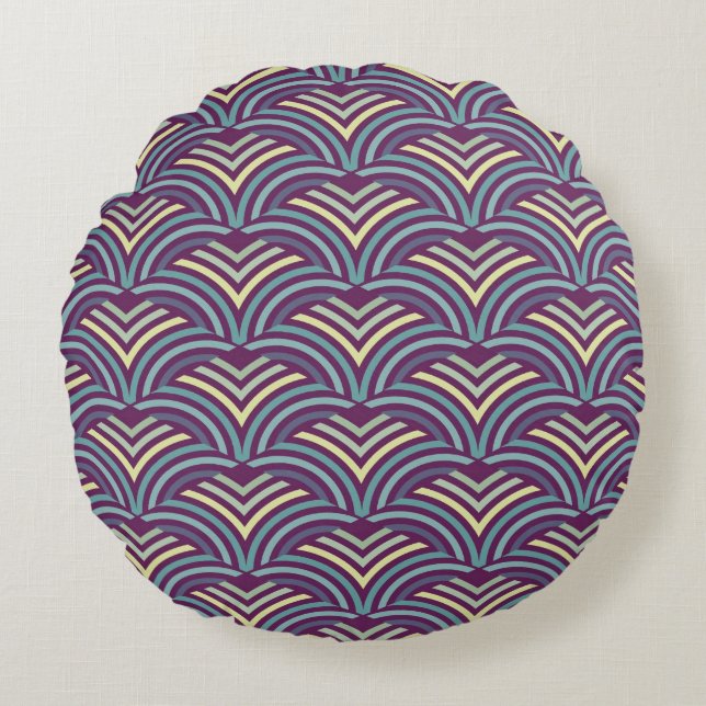 Abstract ethnic background 2 round pillow (Front)