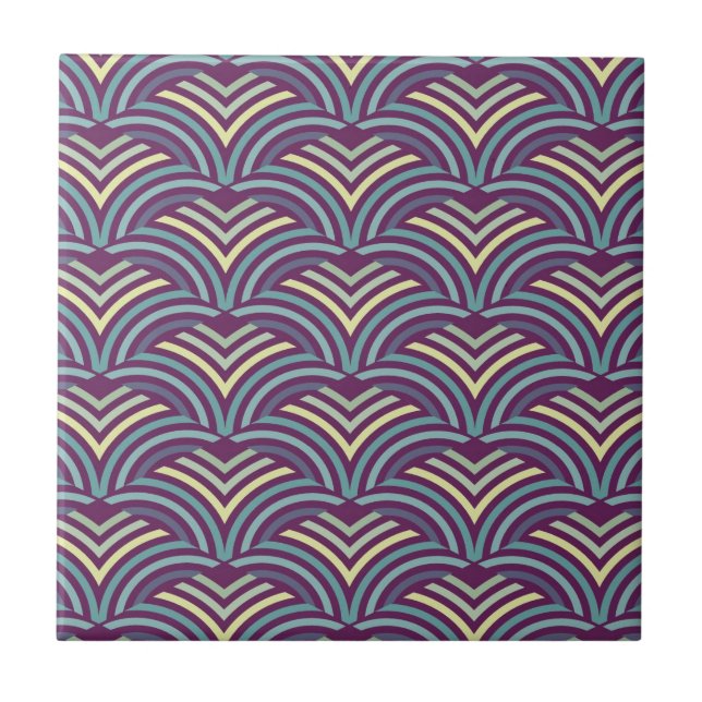 Abstract ethnic background ceramic tile (Front)