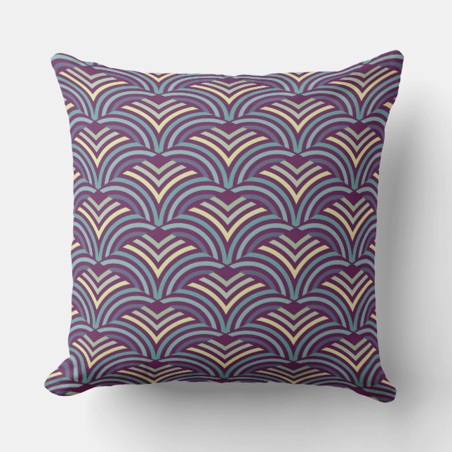 Abstract ethnic background throw pillow (Front)