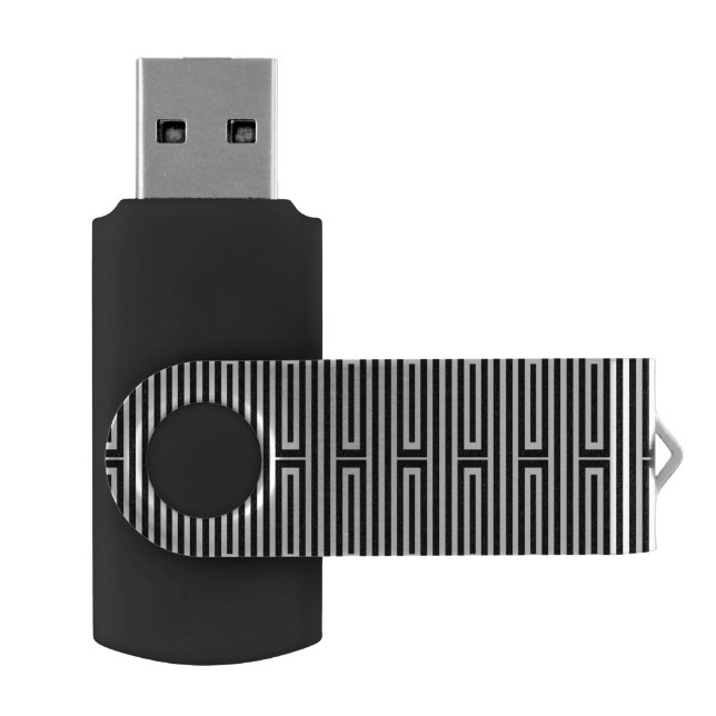 Abstract ethnic background USB flash drive (Opened)