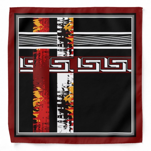 Abstract , ethnic, creative bandana (Front)