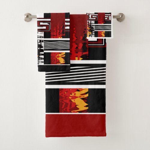 Abstract  ethnic creative bath towel set