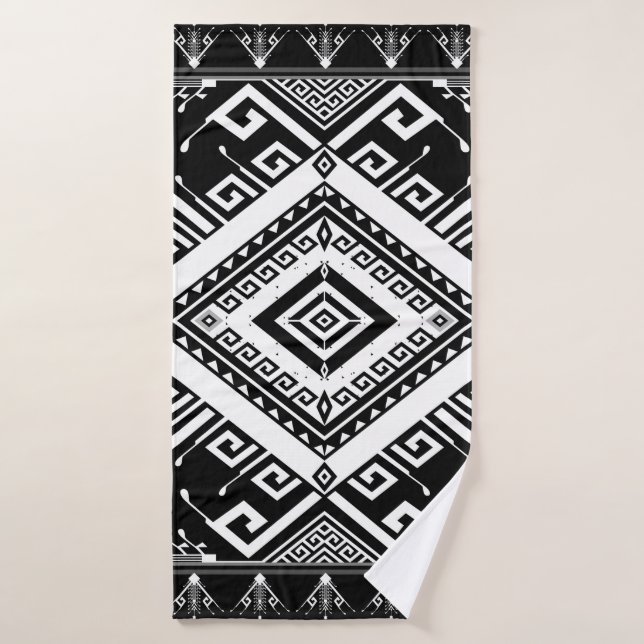 Abstract ethnic geometric pattern background desig bath towel (Bath Towel)