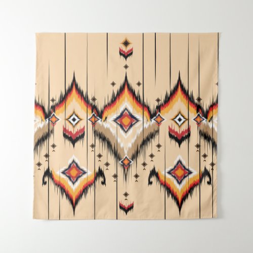 Abstract ethnic geometric pattern design illustra tapestry
