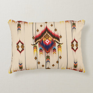 Abstract ethnic geometric pattern, Ikat geometric Accent Pillow