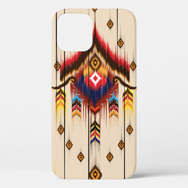 Abstract ethnic geometric pattern, Ikat geometric  Case-Mate iPhone Case (Back)