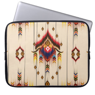 Abstract ethnic geometric pattern, Ikat geometric Laptop Sleeve