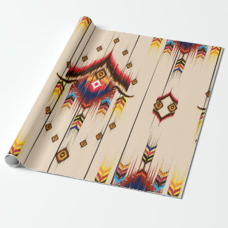 Abstract ethnic geometric pattern, Ikat geometric Wrapping Paper